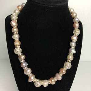Single strand Freshwater  Cultured pearl necklace